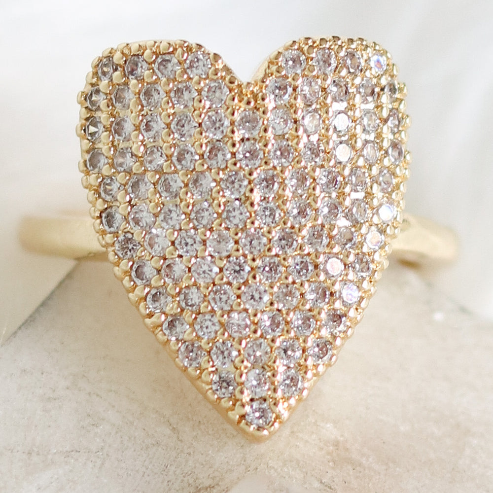 Crystal Sasha Heart Ring
