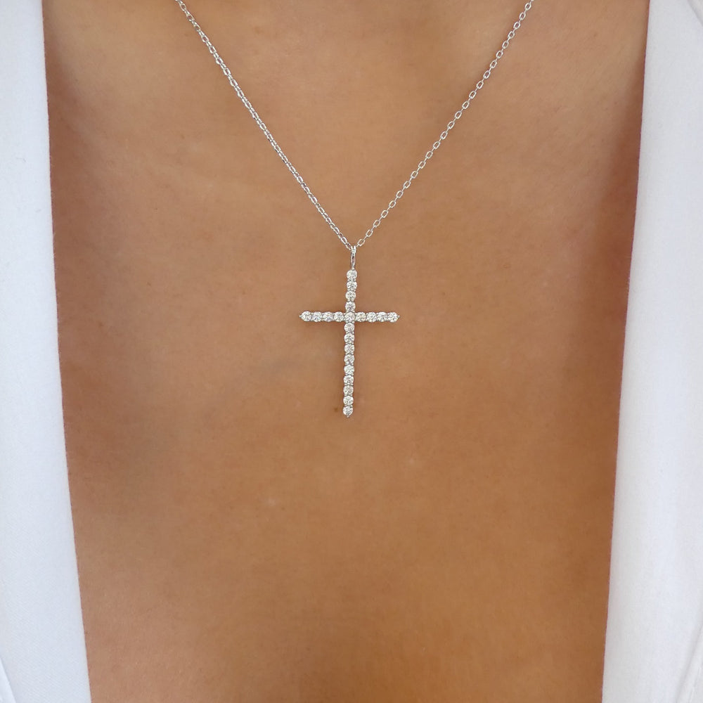 Silver Ophelia Cross Necklace