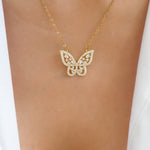 Crystal Arizona Butterfly Necklace