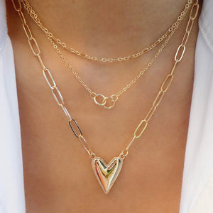 Cooper Heart Necklace Set