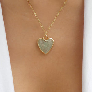 Valentine Heart Necklace (Green)
