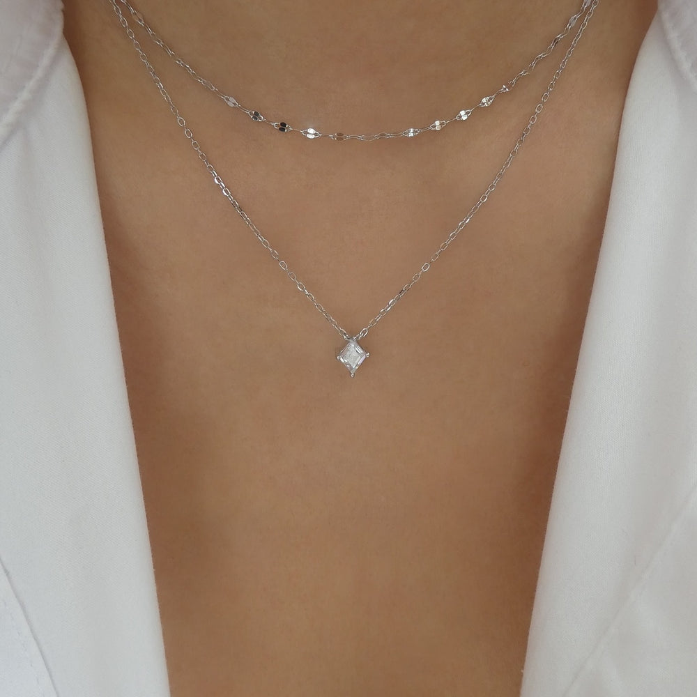 Crystal Bolton Necklace (Silver)