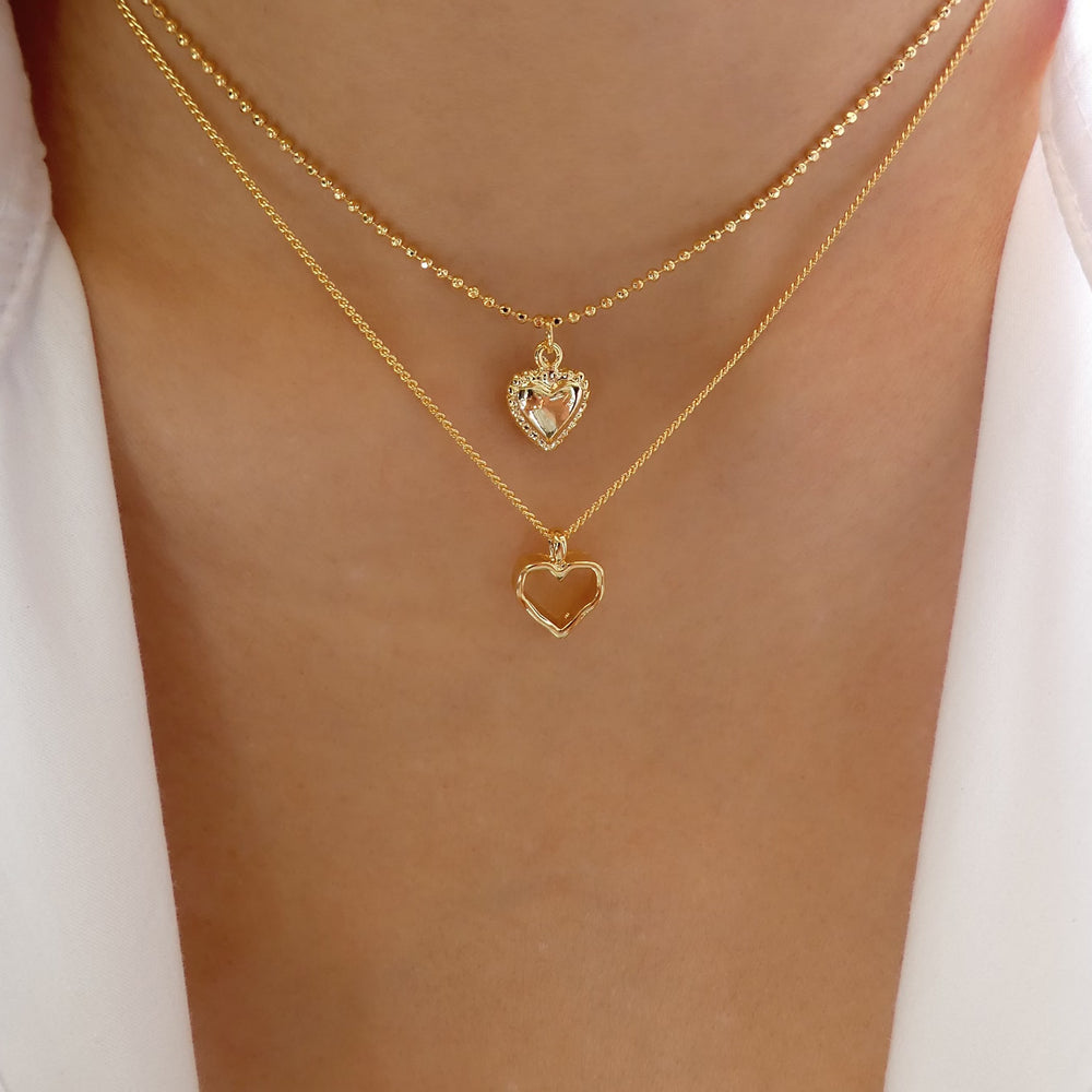 Double Layered Kundan Necklace Set with Monalisa Stone – IndyVogue