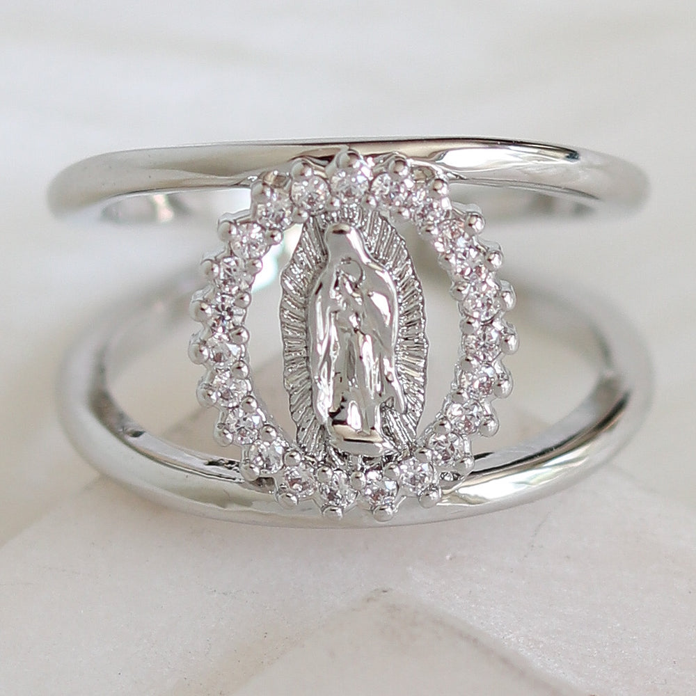 Crystal Mary Ring (Silver)