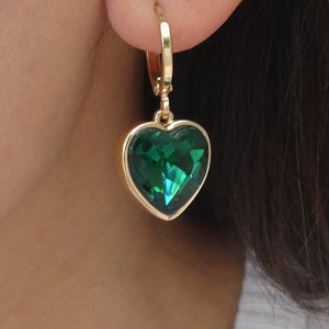 Nico Heart Hoops (Emerald)