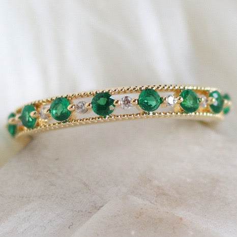 Emerald Adam Ring