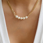 Brooklyn Pearl & Chain Necklace