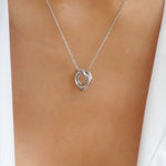 Silver Crystal Rosa Necklace