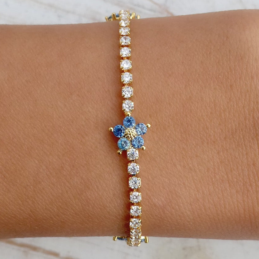 Blue Tika Flower Bracelet