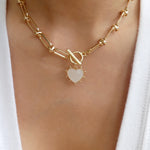 Cora Pearl Heart Necklace