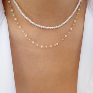 Aiden Pearl Necklace (White)