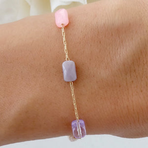 Pink & Purple Bead Bracelet