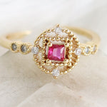Crystal Melanie Ring (Pink)