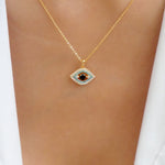Turquoise Crystal Eye Necklace