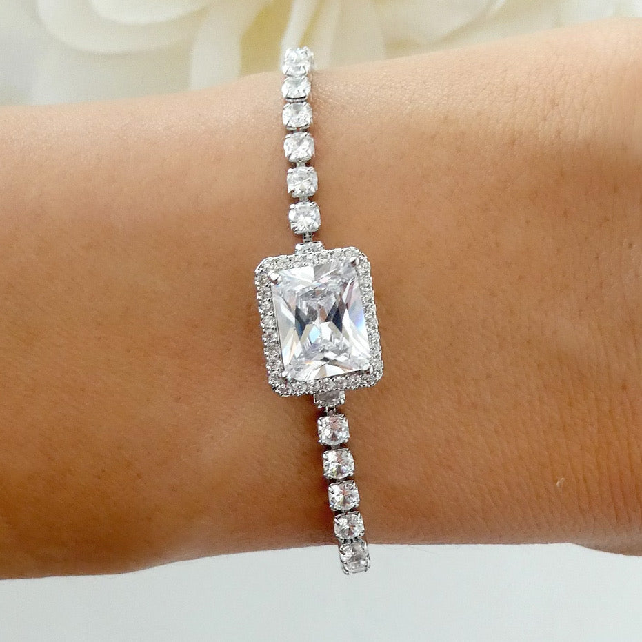 Crystal Deb Bracelet (Silver)