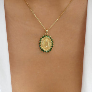 Simple Mary Necklace (Emerald)