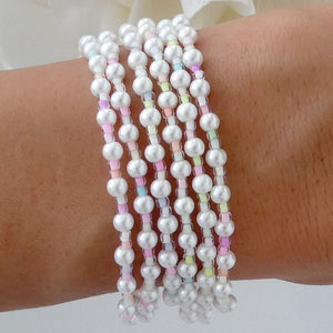 Pastel Bead Bracelet Set