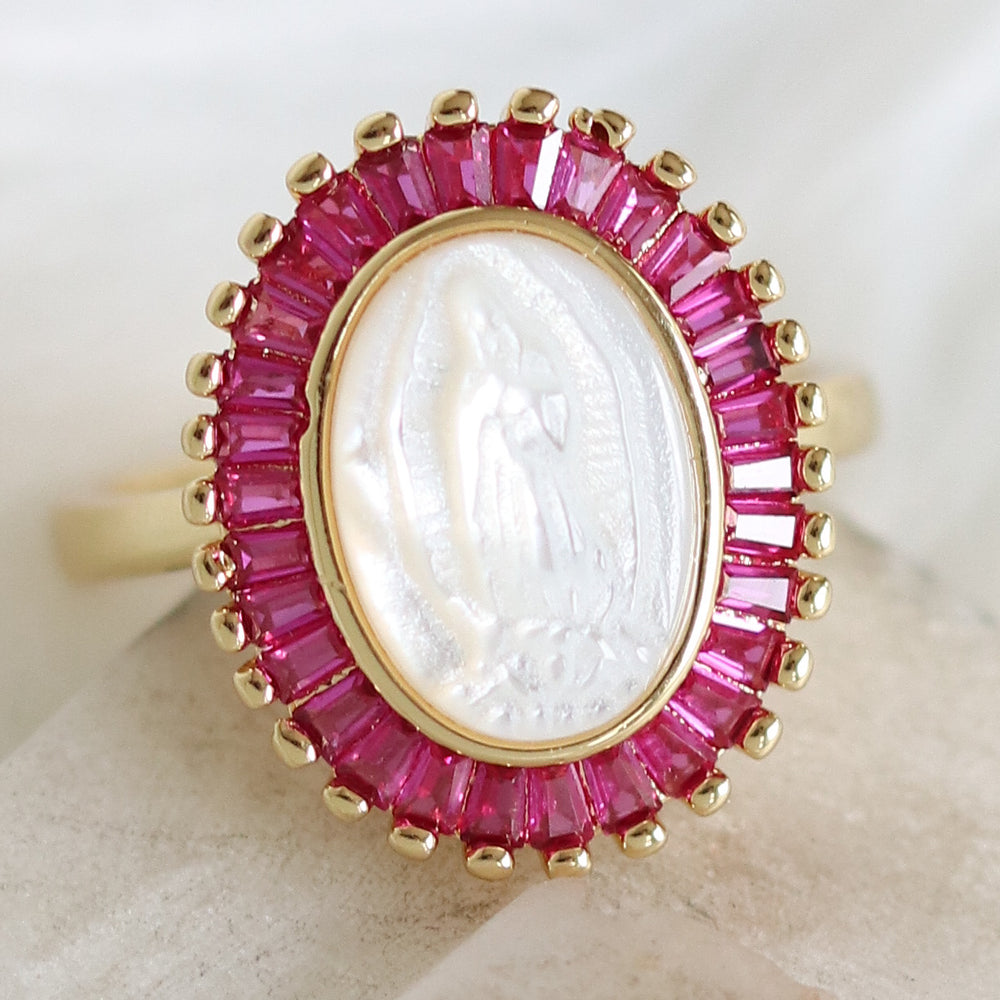 Mary Pearl Ring (Pink)