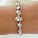 Crystal Harland Steffy Row Bracelet (Silver)