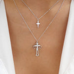 Scottie Cross Pendant Necklace (Silver)