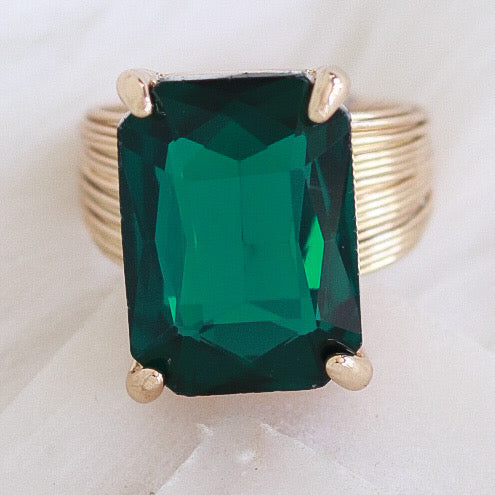 Crystal Naomi Ring (Emerald)