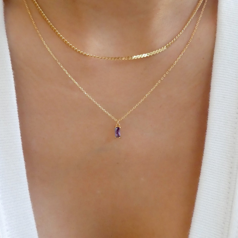 Crystal Ariella Necklace Set (Purple)