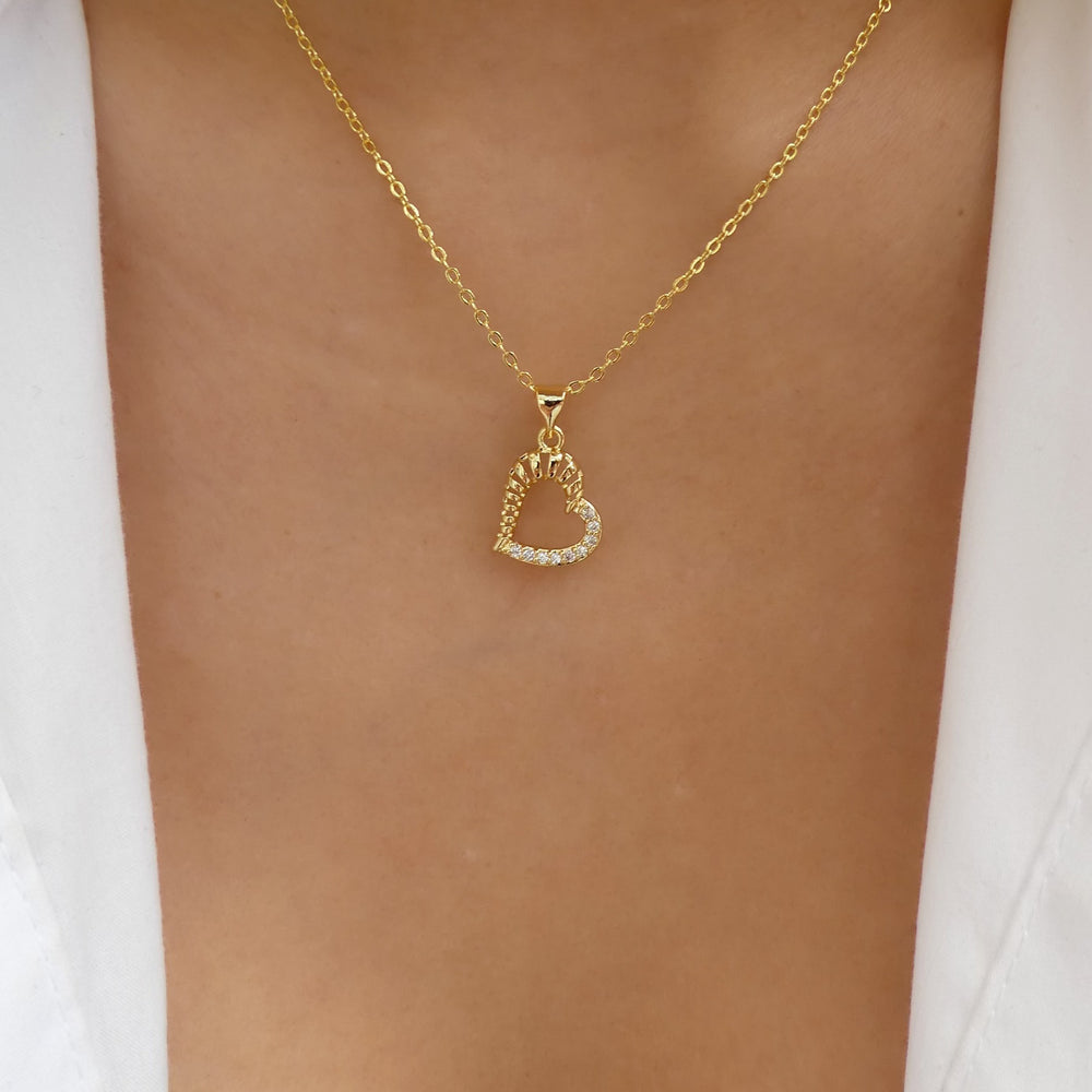 Crystal Dana Heart Necklace
