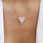 Abby Heart Necklace (Pink)