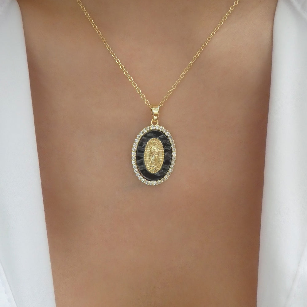 The Mary Coin Necklace (Black)