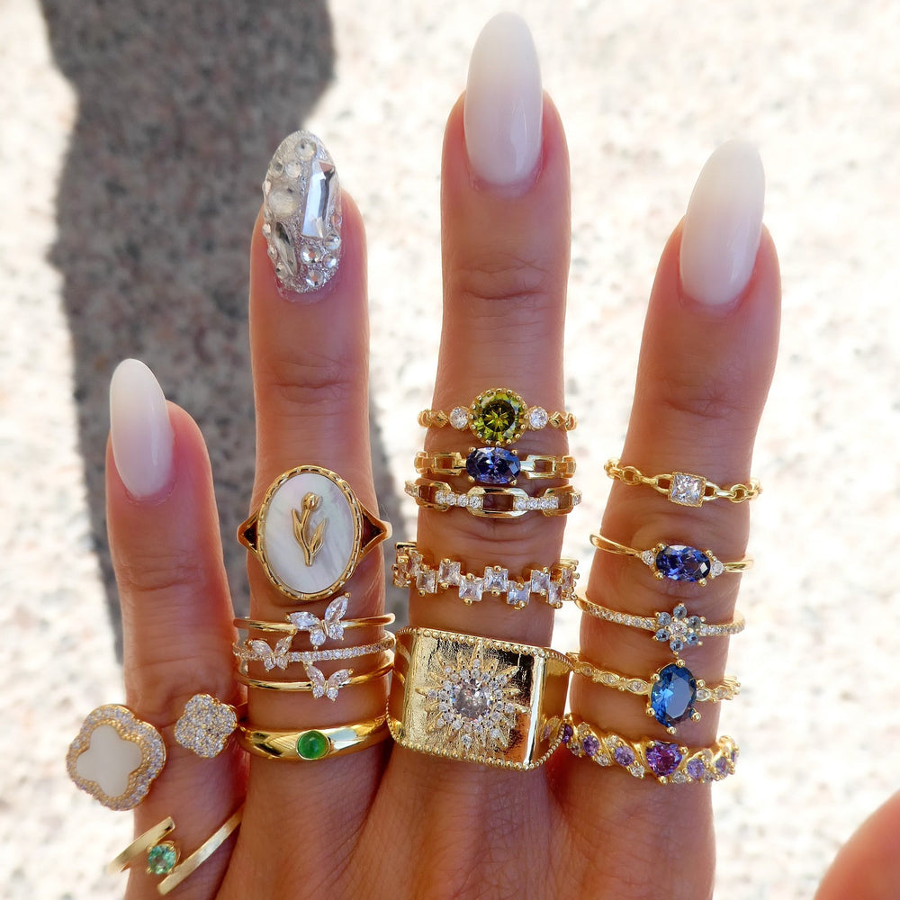 Crystal Jenna Butterfly Ring