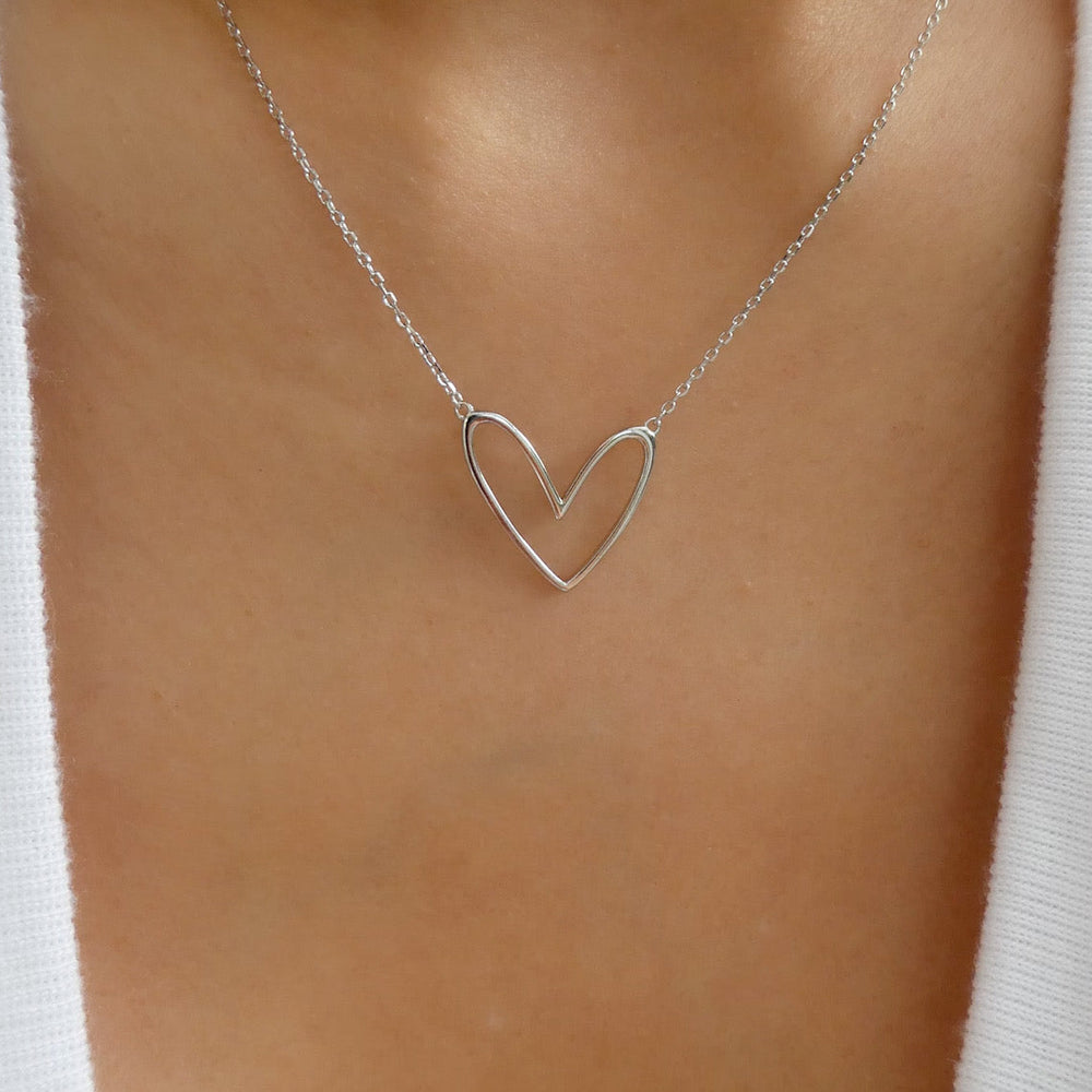 Heidi Heart Necklace (Silver)
