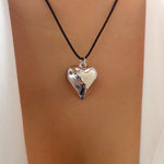 Connie Heart Necklace (Silver)