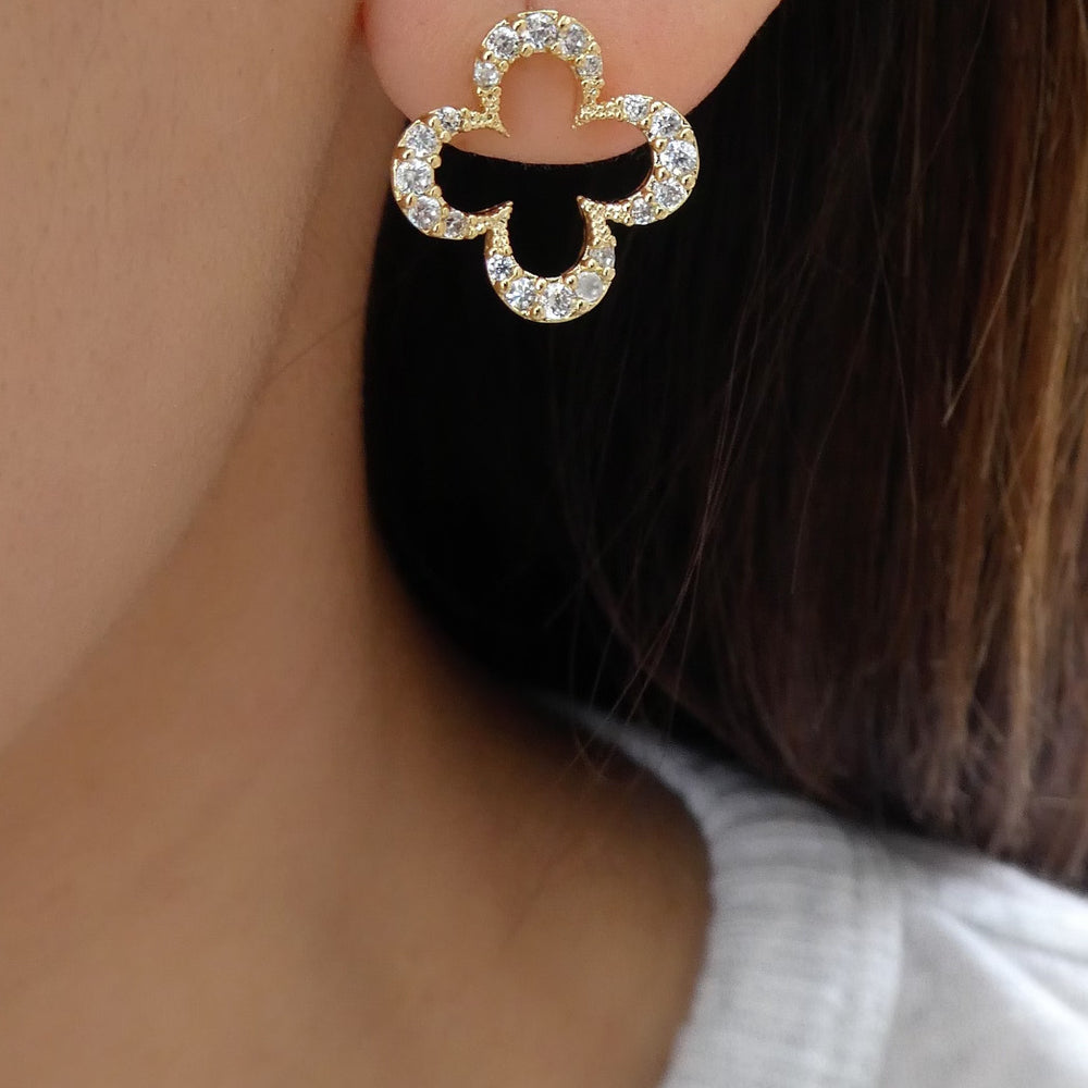 Crystal Clover Earrings