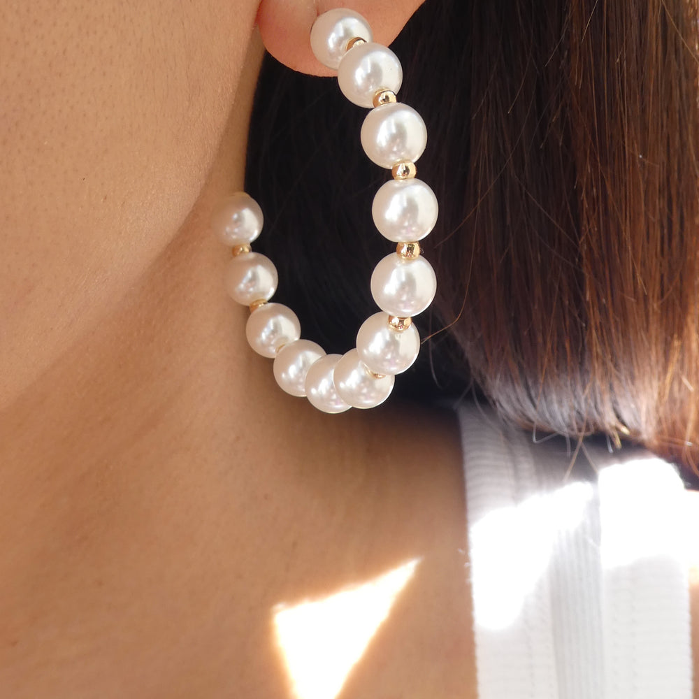 Eithan Pearl Hoops