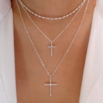 Silver Sabrina Cross Necklace