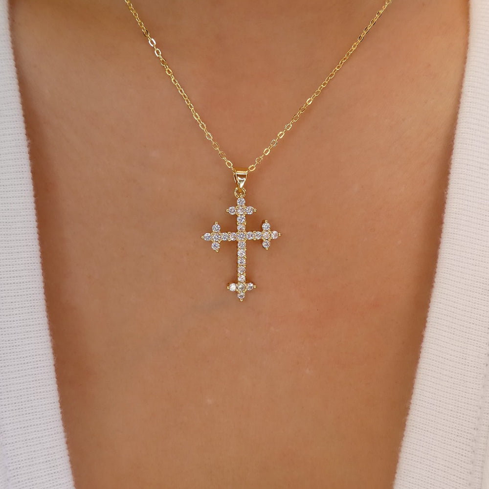 Crystal Lvena Cross Necklace