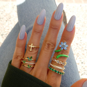 Emerald Jenna Butterfly Ring