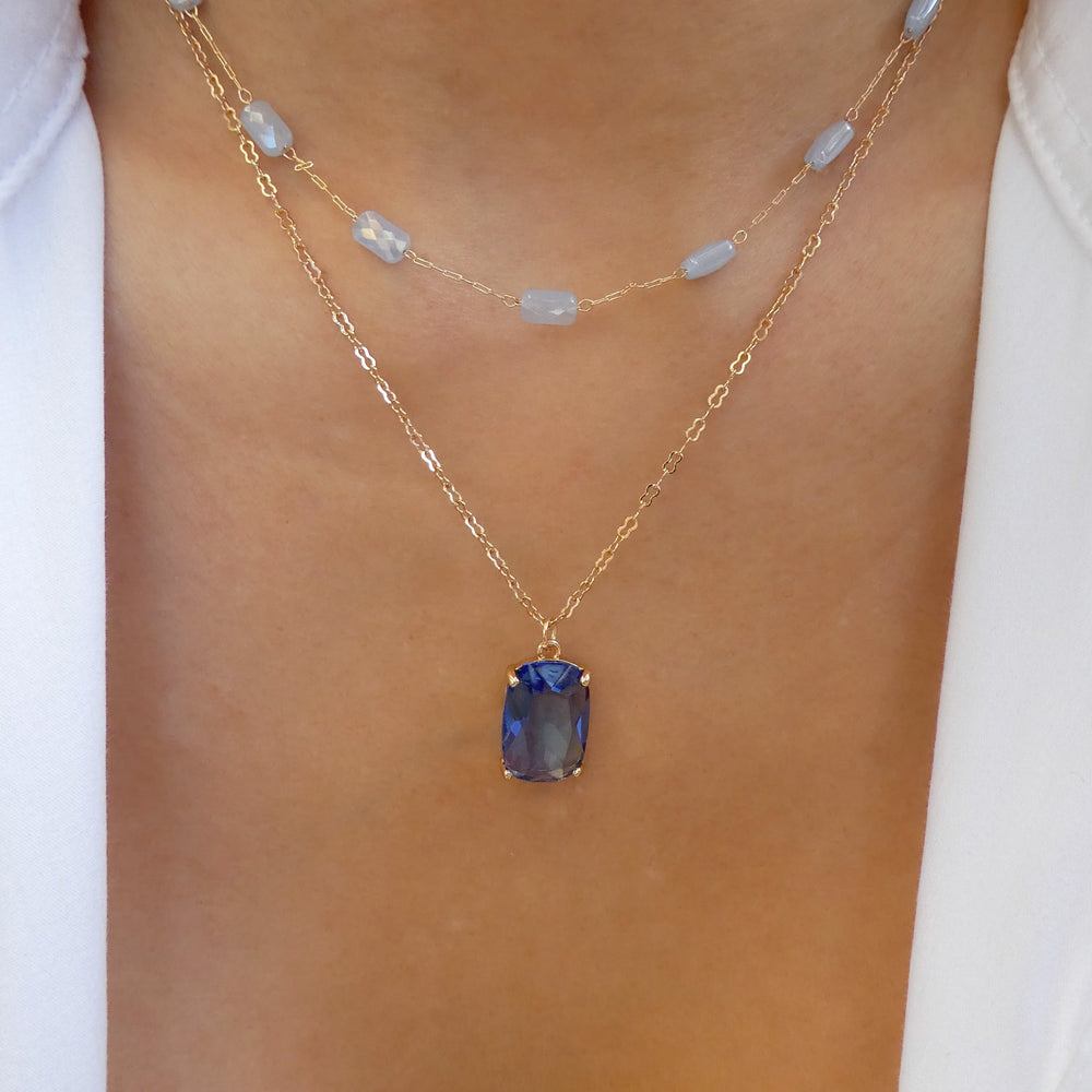 Ronan Pendant Necklace (Blue)