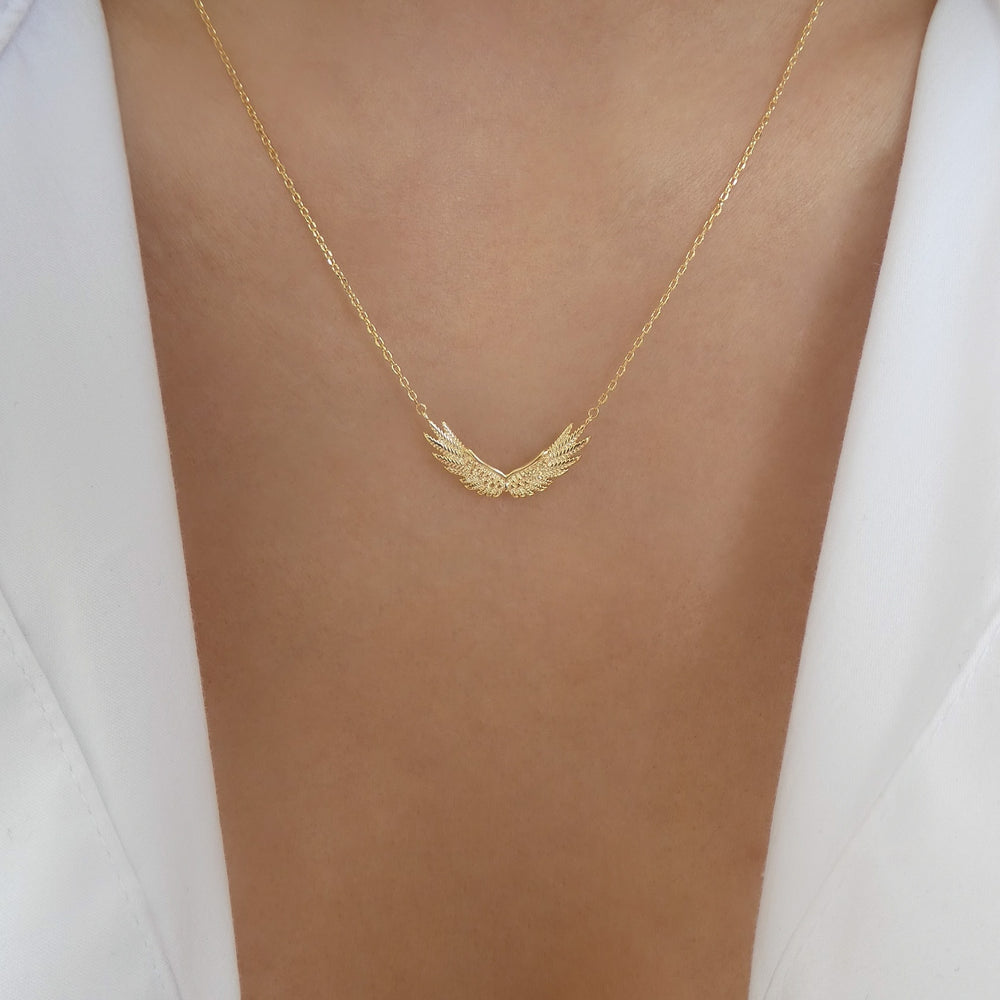 18K Classic Angel Wing Necklace