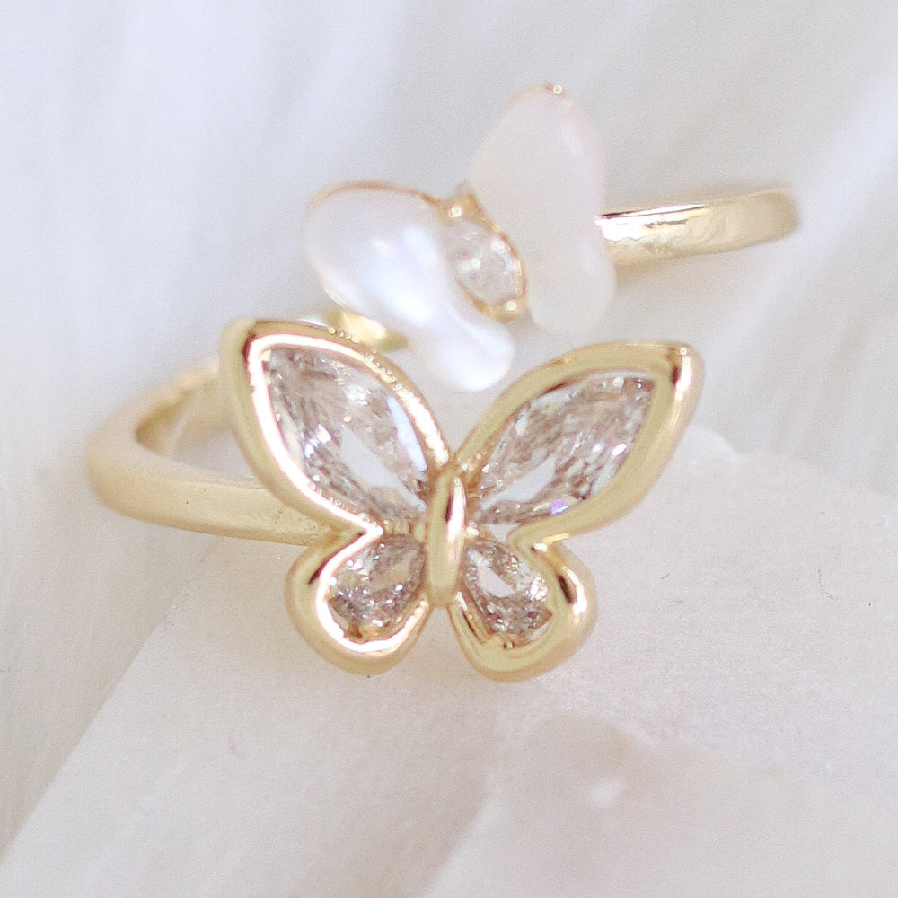 Double Butterfly Ring