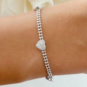 Dulce Heart Bracelet (Silver)