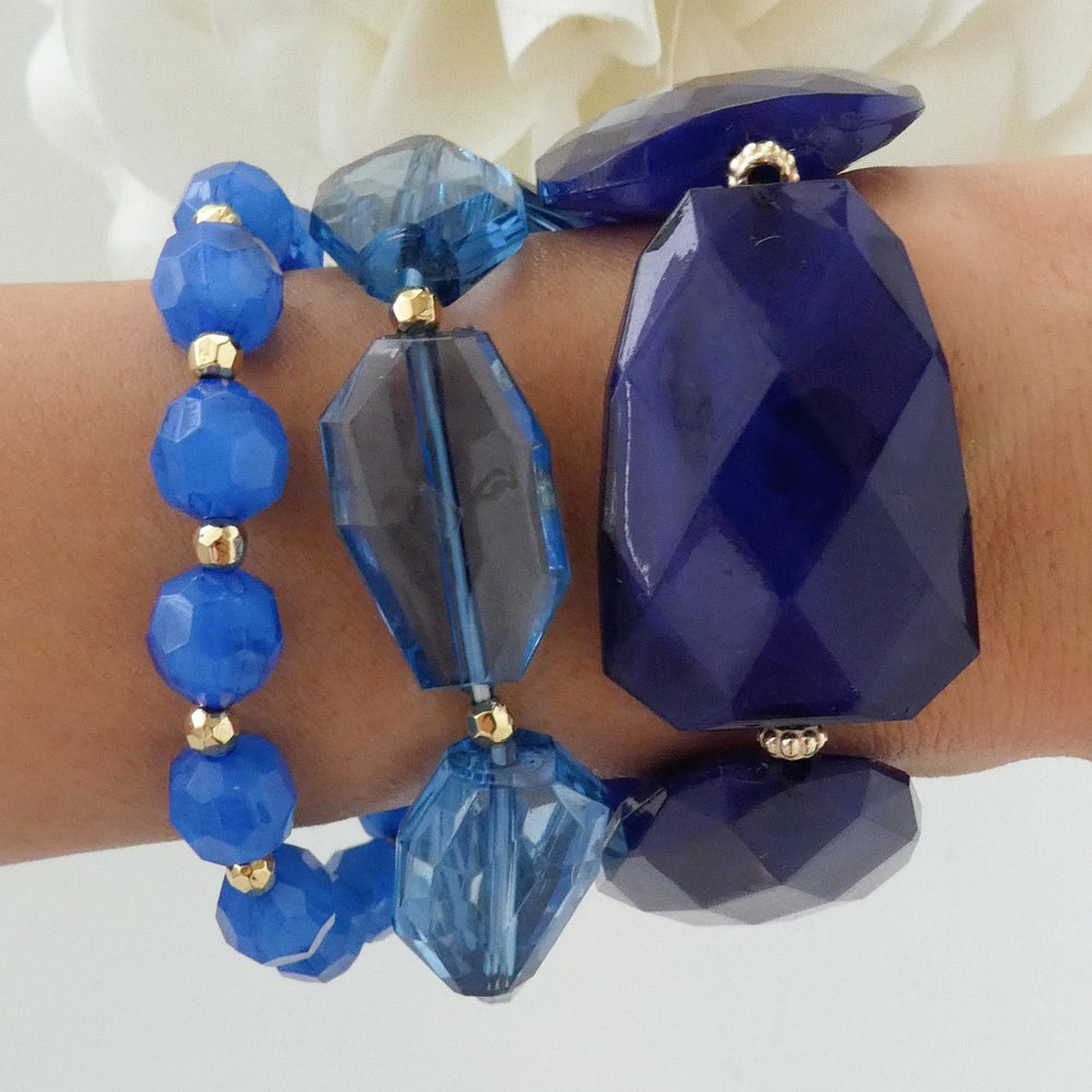 Blue Trinity Bracelet Set