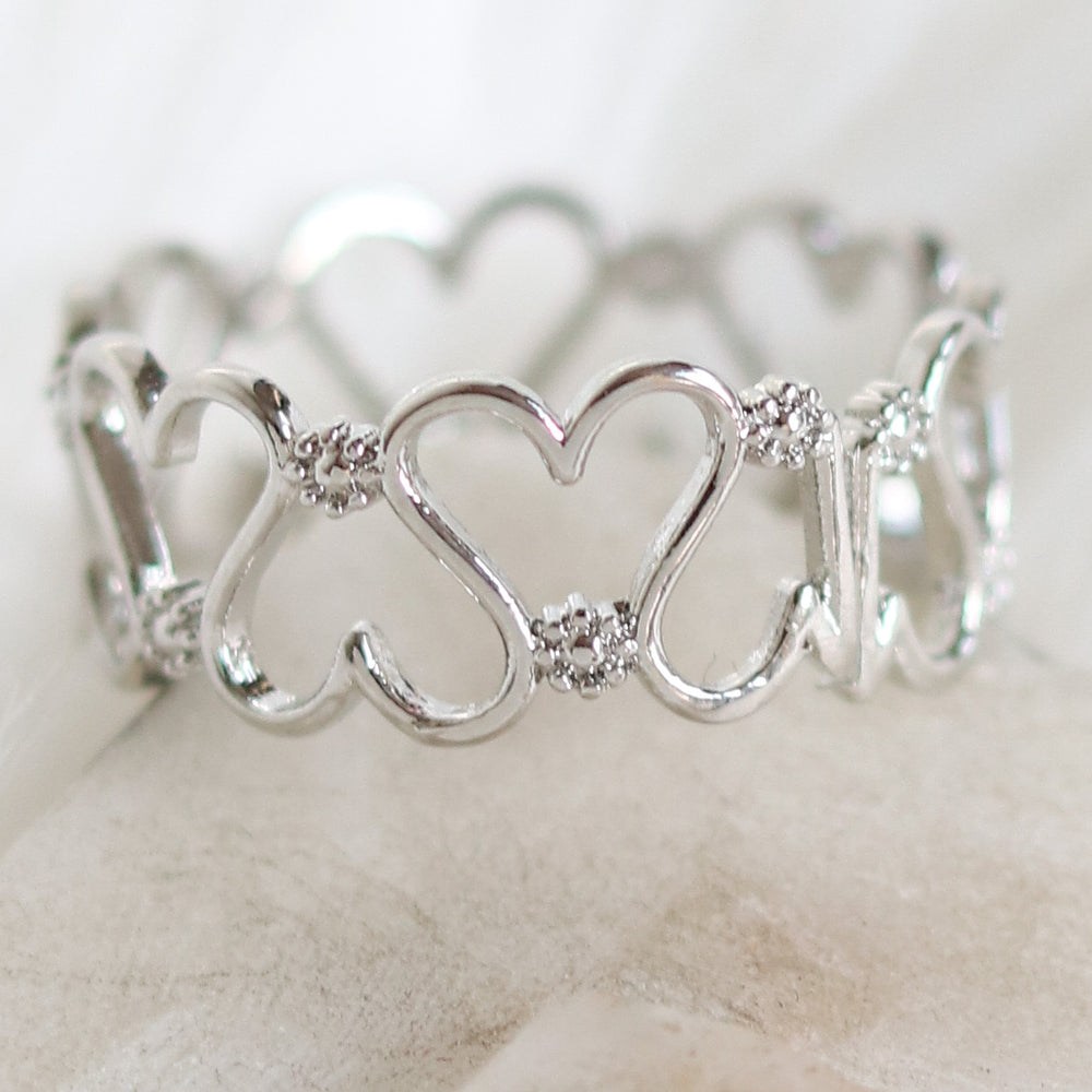 Cassidy Heart Ring (Silver)
