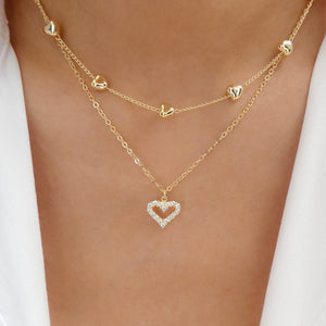 Jayda Heart Row Necklace