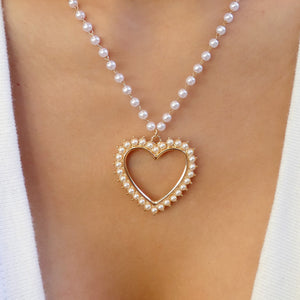 Axel Heart Pearl Necklace