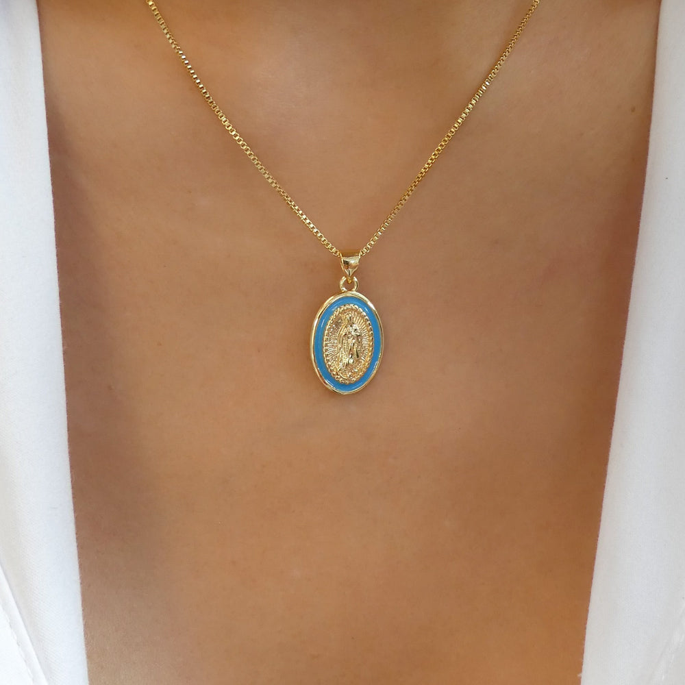 Classic Mary Necklace (Blue)