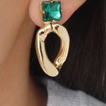 Crystal Dina Earrings (Emerald)