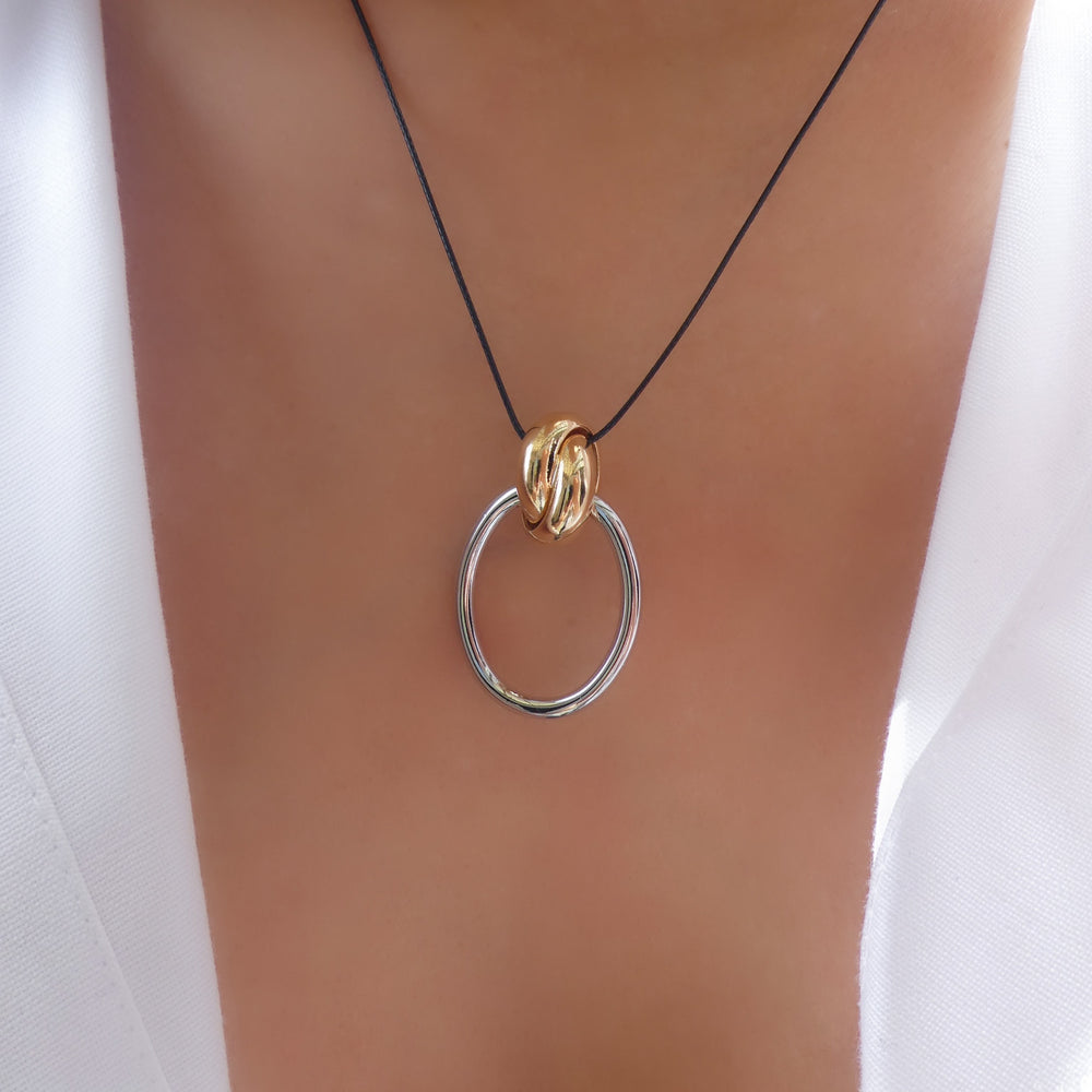 Julia Pendant Necklace (Silver & Gold)