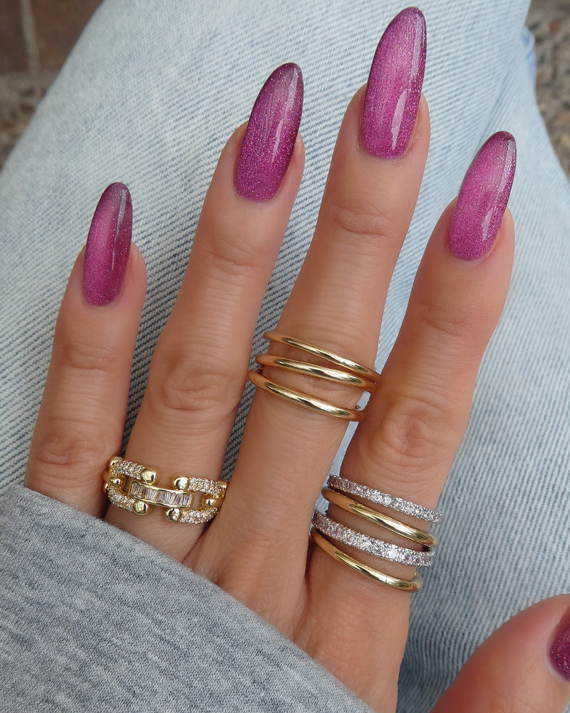 Crystal Layer Ring (Silver/Gold)