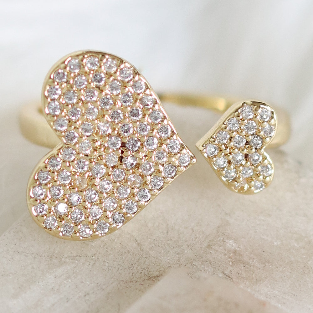 Christy Double Heart Ring
